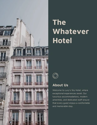 Free  Template: Sage Hotel Brochure Template