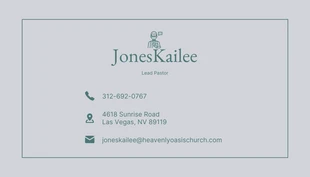 Simple Green Pastel Business Church Card - Page 2