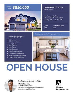 Free  Template: Real Estate Marketing Flyer Template