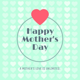 Free  Template: Simple Mother's Day Card