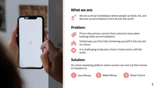 Red Airbnb Pitch Deck Template - Page 2