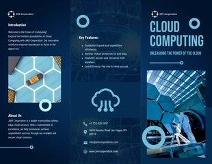 premium  Template: Cloud Computing Brochure Template