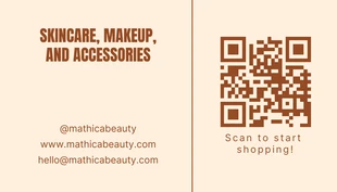 Beige And Brown Simple Beauty Business Card - Page 2