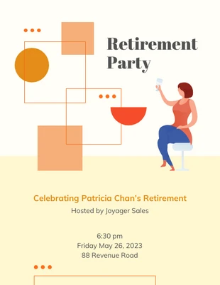 premium  Template: Retirement Party Email Flyer Template