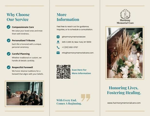 business interactive Template: White Rock Funeral Tri-fold Brochure Template