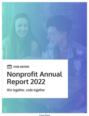 premium accessible Template: Gradient Nonprofit Annual Report Template