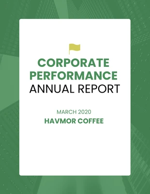 business  Template: Corporate Performance Report Template