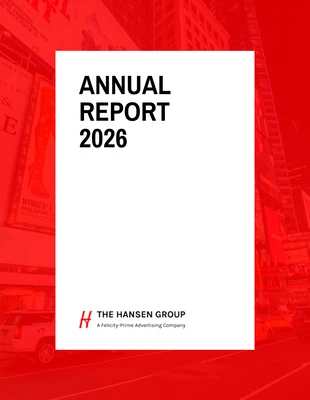 Free accessible Template: Red White Corporate Annual Report Template