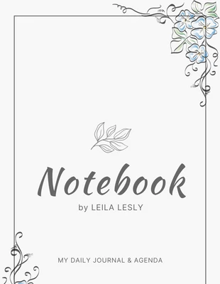 premium  Template: Light Grey Classic Ornament Notebook Book Cover