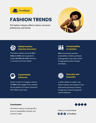 Free  Template: Fashion Trends Infographic Template