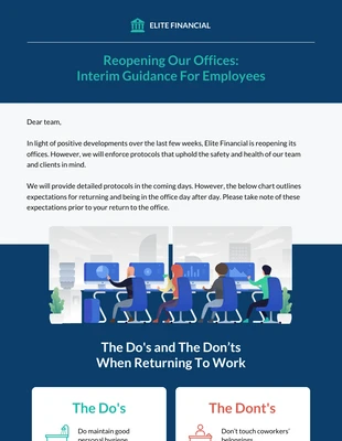 Free  Template: Back to Work Email Newsletter Template