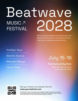 Free  Template: Blurry Gradient Music Festival Poster