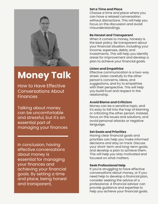 Free  Template: Brown Minimalist Money Talk Newsletter Template