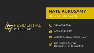 premium  Template: Dark Real Estate Business Card