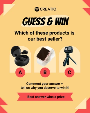 Free  Template: Interactive Giveaway Facebook Template
