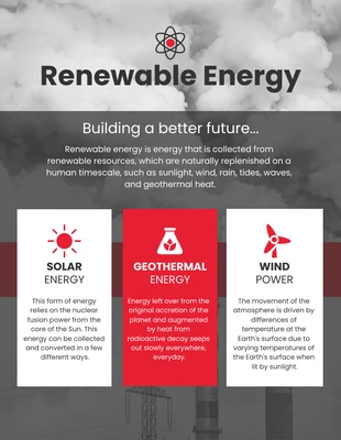 premium  Template: Renewable Energy Infographic Template