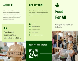 Free  Template: Food Charity Tri Fold Brochure Template