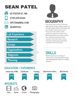 Teal Resume Template