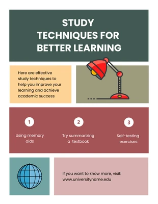 Free  Template: Simple Pastel Colours Study Techniques For Better Learning Poster