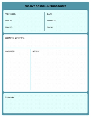 Free  Template: Cornell Notes Template