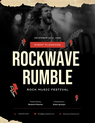 Free  Template: Rock Music Event Plan Template