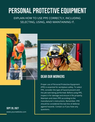 Free  Template: Personal Protective Equipment Newsletter Template