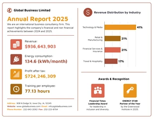 Free  Template: Business Corporate Annual Report Template