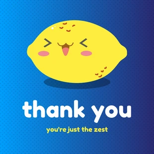 Free  Template: Zesty Lemon Thank You Card