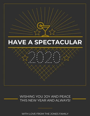 Free  Template: Happy New Year Card