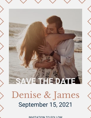 premium  Template: Couple Photo Save The Date Invitation