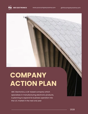 Free  Template: Brown Cream Action Plan Template