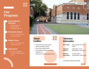 Orange and White School Tri-fold Brochure - Page 2