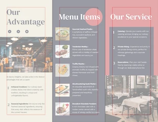 Simple Restaurant Tri-fold Brochure - Page 2