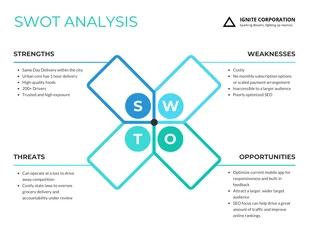 premium  Template: Modern Competitor SWOT Analysis Template