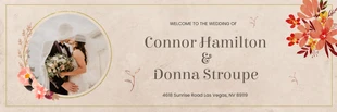 Free  Template: Brown Minimalist Wedding Banner