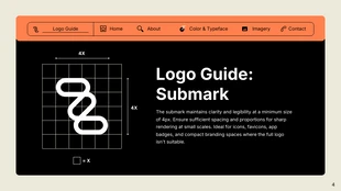 Purple, Orange, and Black Application Brand Guideline Presentation - Page 4