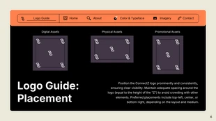 Purple, Orange, and Black Application Brand Guideline Presentation - Page 6