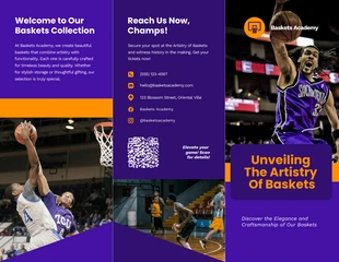 premium interactive Template: Baskets Sport Tri-fold Brochure Template