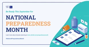 Free  Template: National Preparedness Month LinkedIn Post