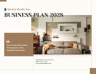 business  Template: Real Estate Business Plan Template