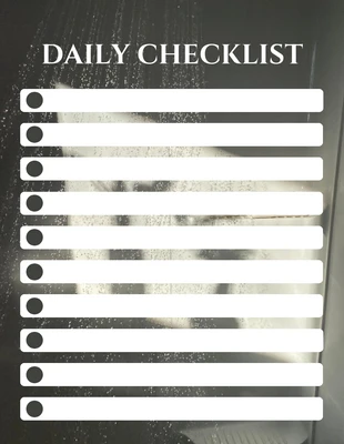 Free  Template: Blank Daily Checklist Template