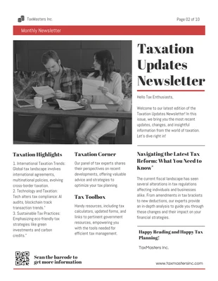 business  Template: Tax Updates Newsletter Template