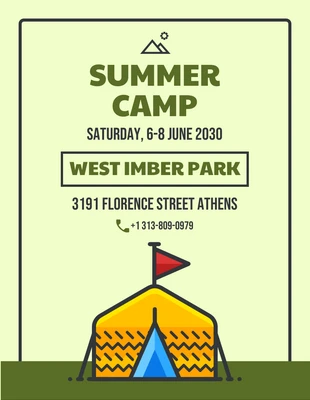 Free  Template: Chiffon Summer Camp Flyer Template