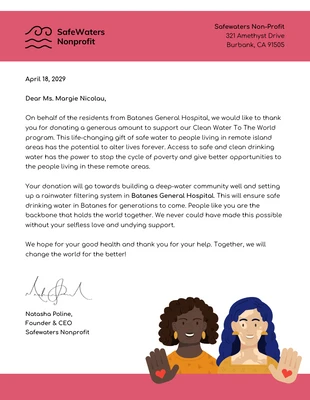 business  Template: Donation Thank You Letter Examples