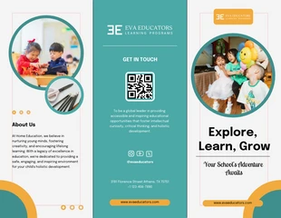 Free  Template: School Tri-fold Brochure Template