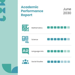 Free  Template: Academic Performance Reports Pictograms Chart Template