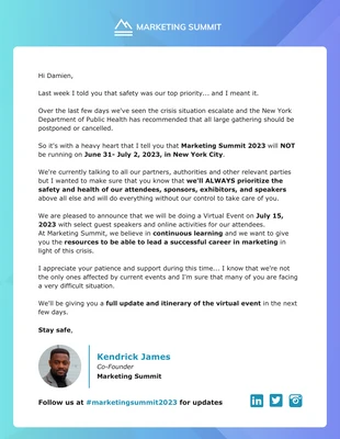 Free  Template: Marketing Virtual Event Email Newsletter Template