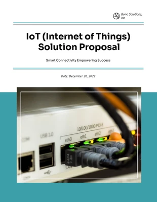 Free  Template: IoT (Internet of Things) Solution Proposal Template