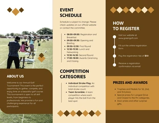 Golf Tournament Brochure Template - Page 2