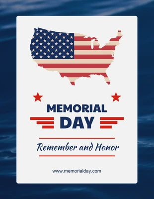 Free  Template: Blue Zodiac Memorial Day Flyer Template